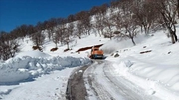 Bitlis'te ekiplerin karla mücadele emek harcamaları geceli gündüzlü bitmeme ediyor